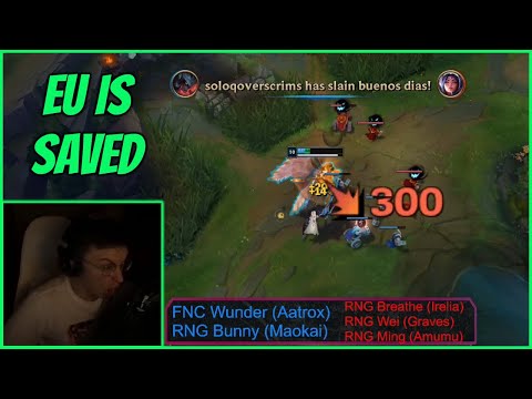 Wunder Solo Kills RNG Breathe's Irelia TWICE