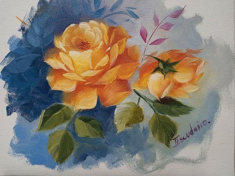Como pintar rosas amarelas 10-04-2021