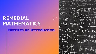 Matrices an  Introduction
