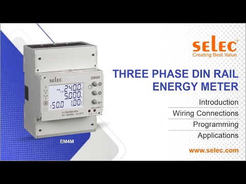 100A Selec EM4M Three Phase Energy Meter, For Industrial
