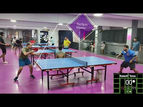 Ramesh Vs Varun Ekam Table tennis league #shots #topspin #tt #playing