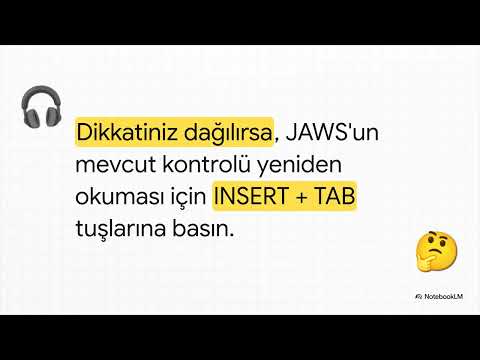 #JAWS ile #menü ve #diyaloglarla çalışma #2025
