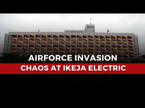 Chaos as Air Force Storms Ikeja Electric HQ