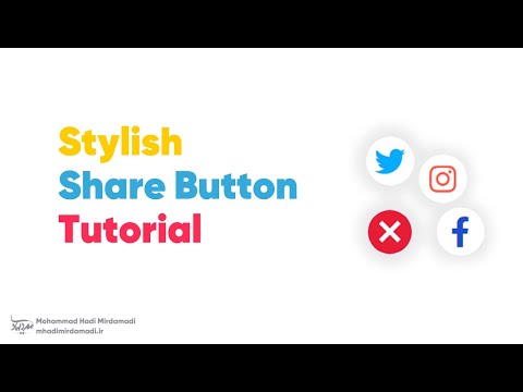 Stylish Share Button Using Html Css And Javascript