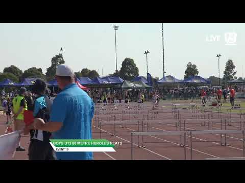 Boys U13 80m Hurdle Heat 3 - 2019 State Track and Field Championships // LAVicTV