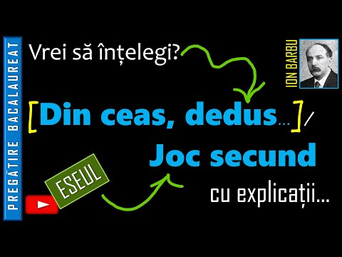 From the clock, deduced.../ Second game, by Ion Barbu - ESSAY (understanding the text)