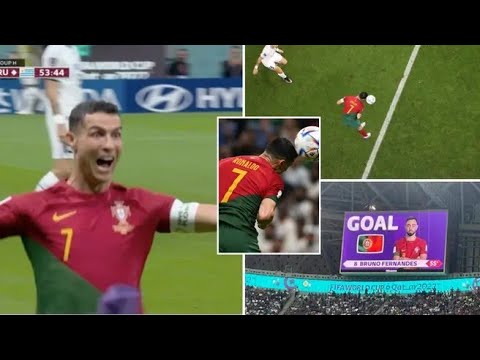 🤣Cristiano Ronaldo celebrated as if he had given Portugal the lead, but Bruno Fernandes goal