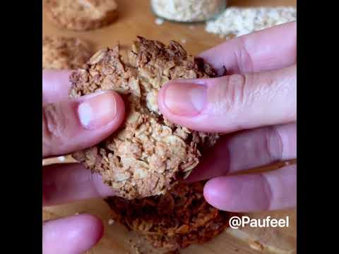 GALLETAS SÚPER CRUJIENTES DE AVENA Y COCO SIN GLUTEN