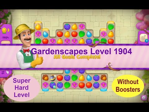 Gardenscapes Level 1904 - [2021] [HD] solution of Level 1904 on Gardenscapes [No Boosters]