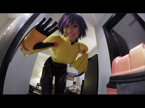 Big Hero 6 GoGo Tomago cosplay and magnetic discs!