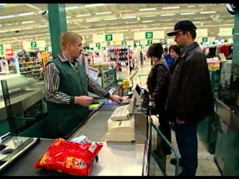 Mankeli - Prisman kassalla