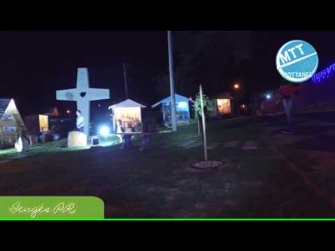 Igreja católica Sengés Pr, noite, 12 2016, 4k