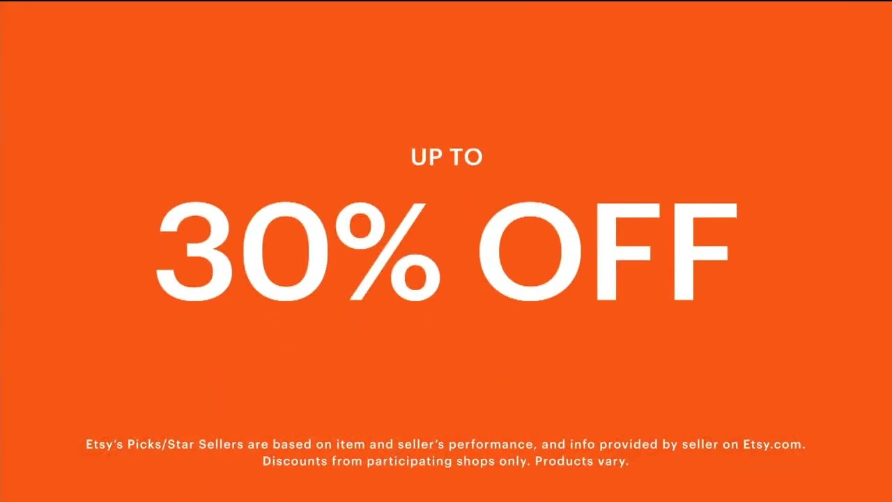🛍️ Etsy Sale Alert: 30% Off! Don’t Miss Out! 💸 | TV Commercial #tvcommercials #etsy #sale