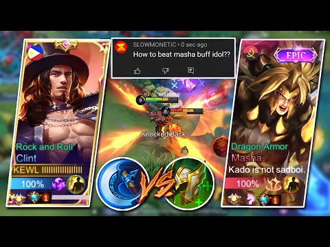 CLINT VS NEW BUFF MASHA!! | WHO WILL WIN??! | CLINT NEW BEST BUILD 2022 | MLBB