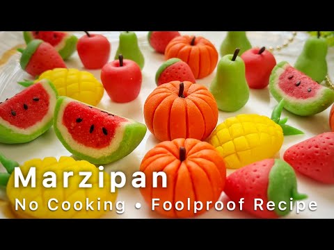 Quick No-Cook Marzipan Recipe | Foolproof Marzipan Fruits | Christmas Recipes