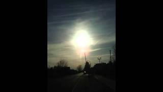 Massive chemtrails as sunsets AGAIN..NY/VT/CANADA BORDER