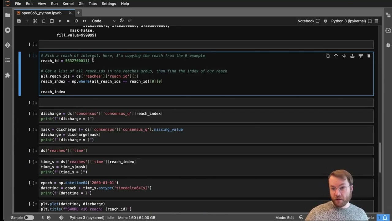 Accessing SWOT discharge in Python