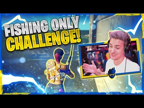 Fishing ONLY Challenge in Fortnite Chapter 2 - W/ VALKYRAE, BASICALLYIDOWORK & JORDAN FISHER
