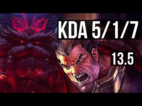 ORNN vs DARIUS (TOP) | 5/1/7, 400+ games | KR Grandmaster | 13.5