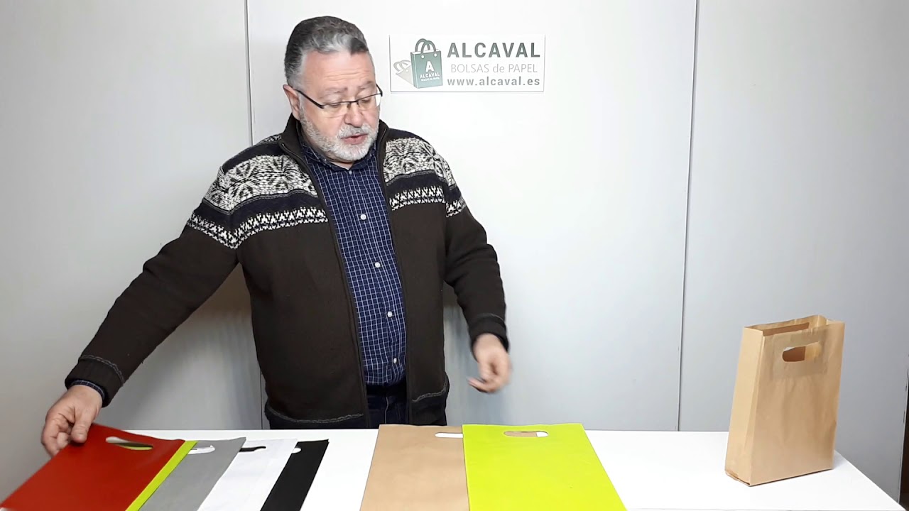 Bolsas de papel con asa troquelada - ALCAVAL