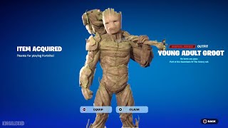 How To Get Young Adult Groot Skin NOW FREE In Fortnite! (Unlock LEGO Young Adult Groot Skin)