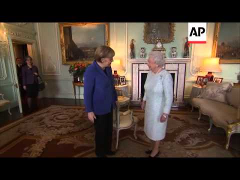 Queen Elizabeth II meets German Chancellor Merkel