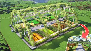 ⛏️ Minecraft Tutorial :: How to build an Evergreen Garden &amp; Farm🌻🥕 [마인크래프트 화려한 대형 정원과 농장 만들기 건축강좌]
