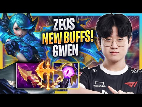 ZEUS TRIES GWEN WITH NEW BUFFS! - T1 Zeus Plays Gwen TOP vs K'sante! | Season 2023
