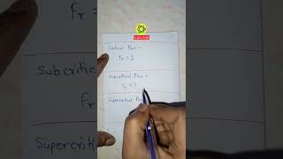 Critical Flow | Subcritical Flow | Supercritical Flow | Fluid Mechanics | #shorts