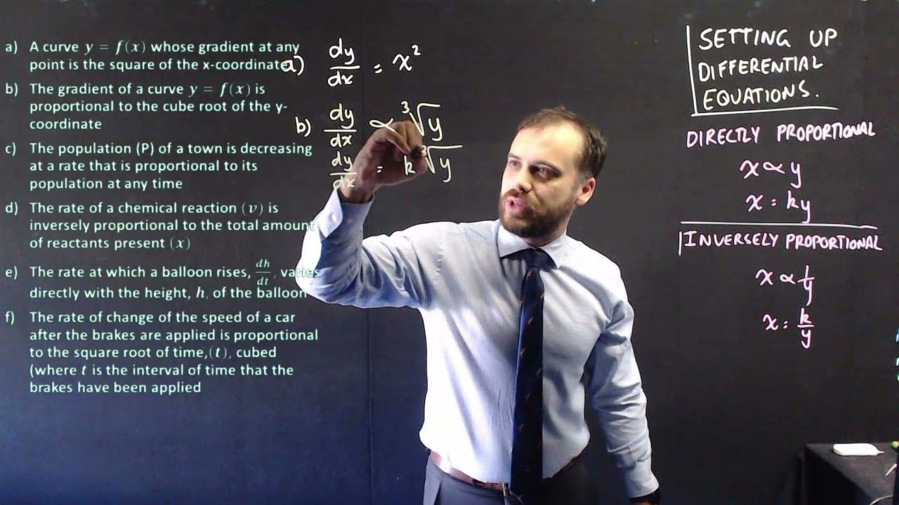 Setting up differential equations