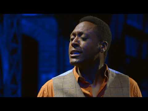 Kinky Boots Broadway trailer still of Lola and Angels strutting in towering red thigh-high boots