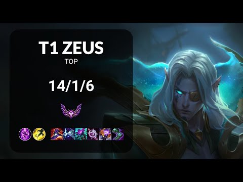 T1 Zeus Vladimir vs Gnar TOP - KR  Patch 14.15