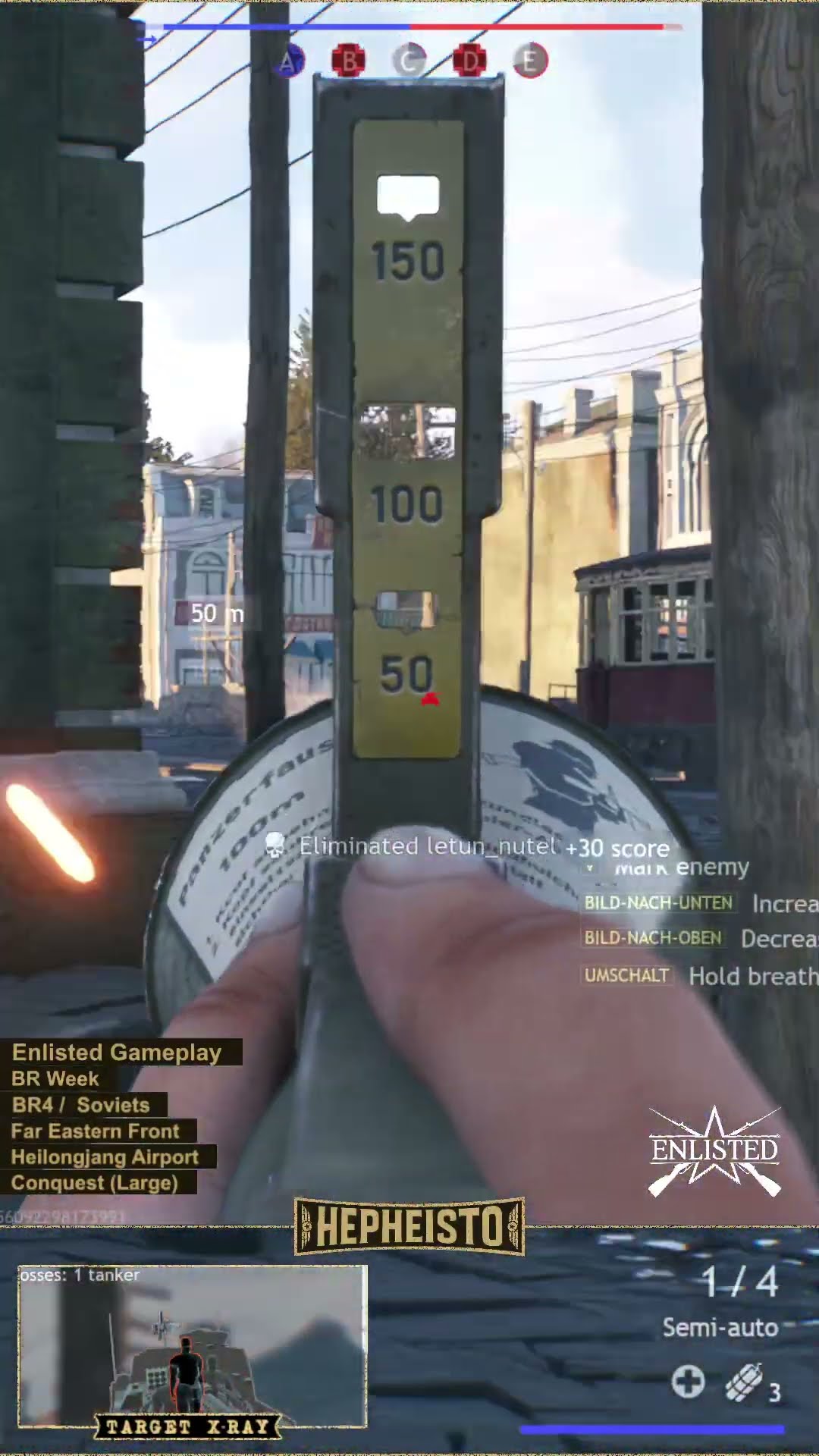 Anti Tank Gunner eliminates Tank Ho-I with Panzerfaust 100