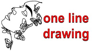single continuous one line drawing tutorial - easy step