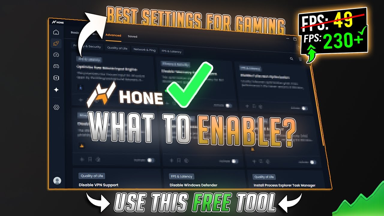 Best Hone.gg Settings - Boost FPS, Reduce Lag & Improve Gaming Performance on ANY PC 📈