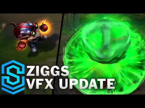 Ziggs Visual Effect Update Comparison -  All Affected Skins | League Of Legends
