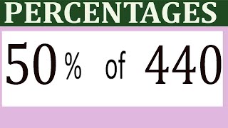 Percentages     50      Percentage(%)    of   440