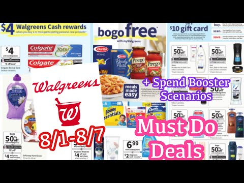 WALGREENS MUST DO DEALS 8/1-8/7 SPEND BOOSTER...