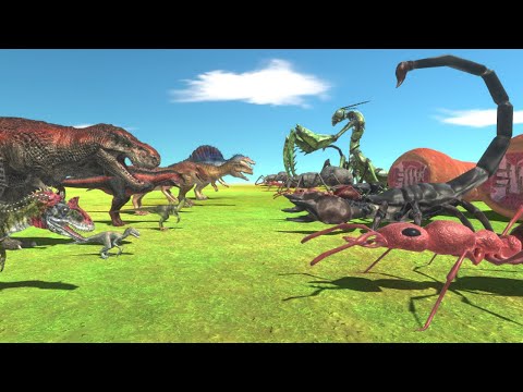 Carnivore Dinosaurs Vs Giant Invertebrates-animal revolt battle simulator