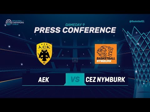 AEK v CEZ Nymburk - Press Conference - Basketball Champions League 2018-19