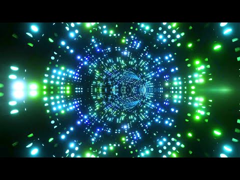 4K 3 Hours Mind Relaxing Green & Blue Metaliic Color Neon Light Visual Abstract Background Video