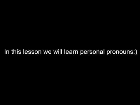 Learn Croatian! First lesson-Personal pronouns
