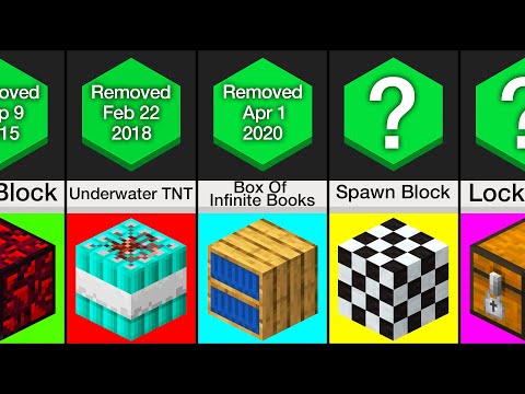 WatchGame - Comparison: 50 Minecraft Blocks Mojang Had To Remove