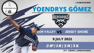 Yankees Top Prospect: Yoendrys Gómez Vs Jersey Shore 7.9.22