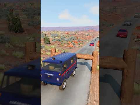 Taxi Cars Vs Logtrap #shorts #beamngdrive