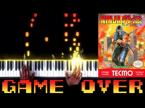 Ninja Gaiden (NES) - Game Over - Piano|Synthesia Video
