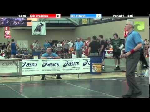 Men`s Freestyle 74 KG Kyle Braddock vs. Ben Villaret