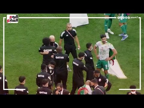 لاعبي المنتخب القطري يهنئون بغداد بونجاح عقب التتويج بكأس العرب