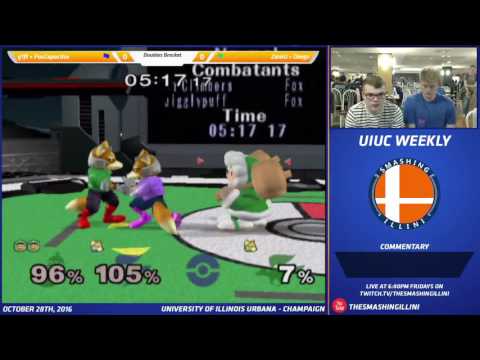 [Smashing Illini Weekly] g1ft + FoxCapacitor (B) vs. ZamU + Deegs (G) SSBM Doubles