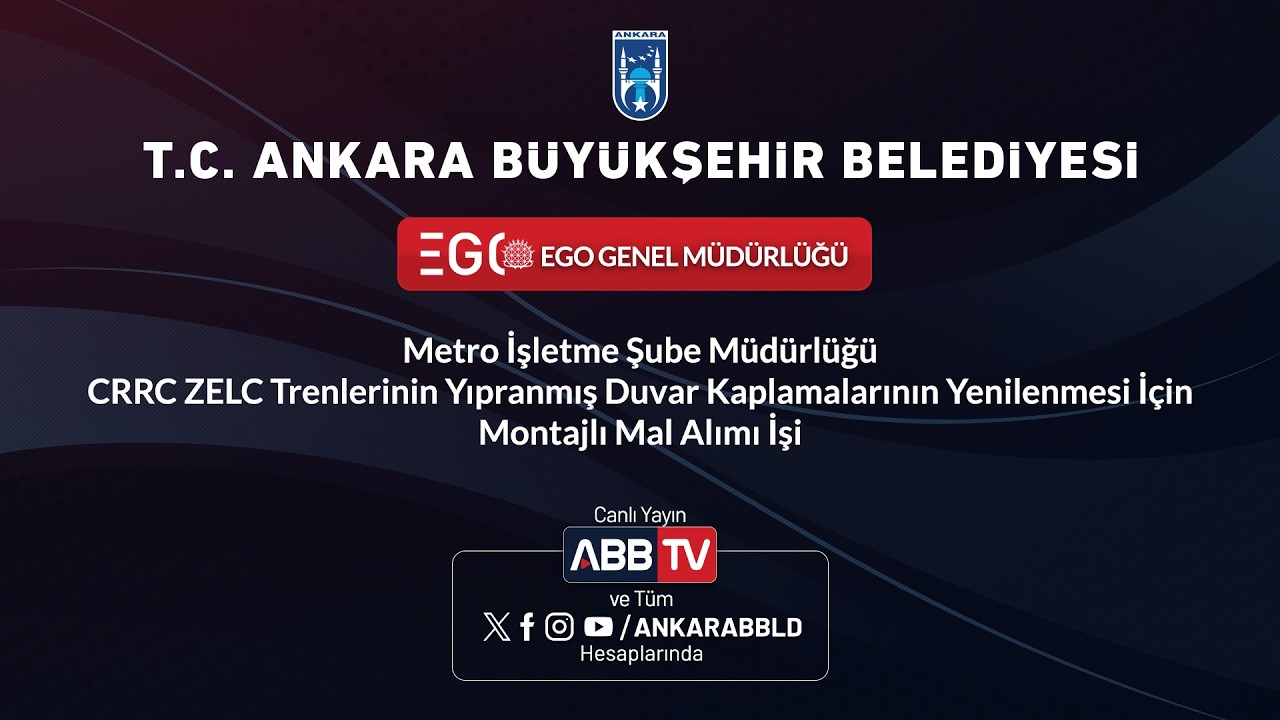 EGO - CRRC ZELC Trenlerinin Yıpranmış Duvar Kaplamalarının Yenilenmesi İçin Montajlı Mal Alımı İşi